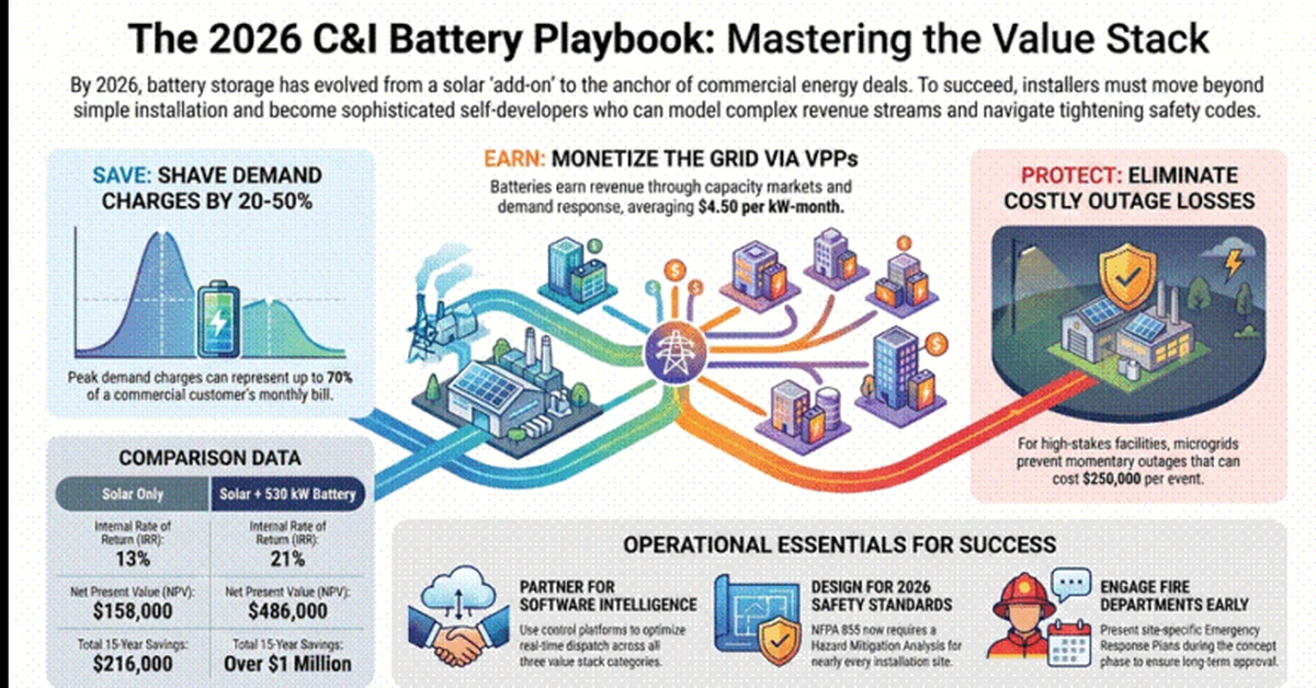 C&I installer’s battery storage playbook for 2026